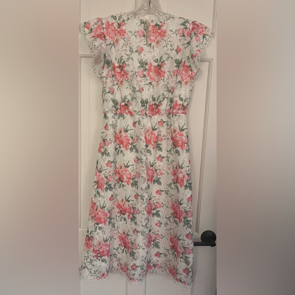 Roolee Lace Eyelet Floral Dress Size Small